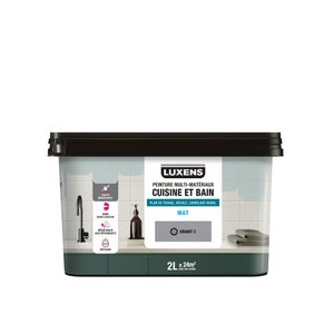 Peinture carrelage, meuble, crédence granit 3 mat LUXENS Cuisine et bain 2l