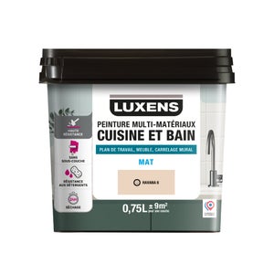 Peinture carrelage, meuble, crédence havana 6 mat LUXENS Cuisine et bain 0.75l