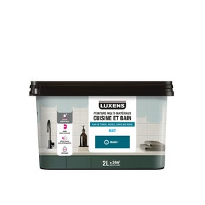Peinture carrelage, meuble, crédence miami 1 mat LUXENS Cuisine et bain 2l