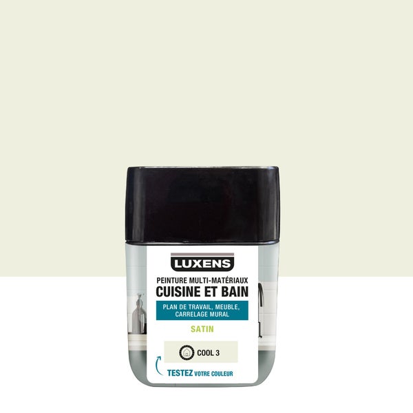 Testeur peinture carrelage, meuble, crédence cool 3 satin LUXENS Cuisine et bain 0.075l