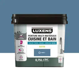 Peinture carrelage, meuble, crédence fjord 2 satin LUXENS Cuisine et bain 0.75l