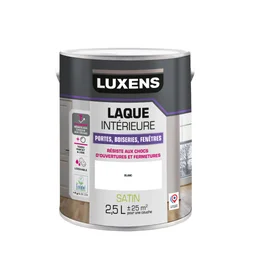 Peinture boiserie, blanc satin, LUXENS, Laque, 2.5l