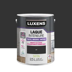Peinture boiserie, noir satin, LUXENS, Laque, 2.5l