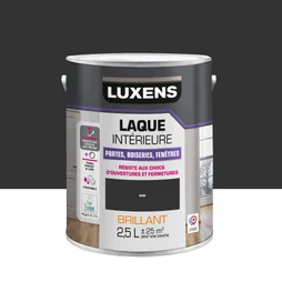 Peinture boiserie, noir brillant, LUXENS, Laque, 2.5l