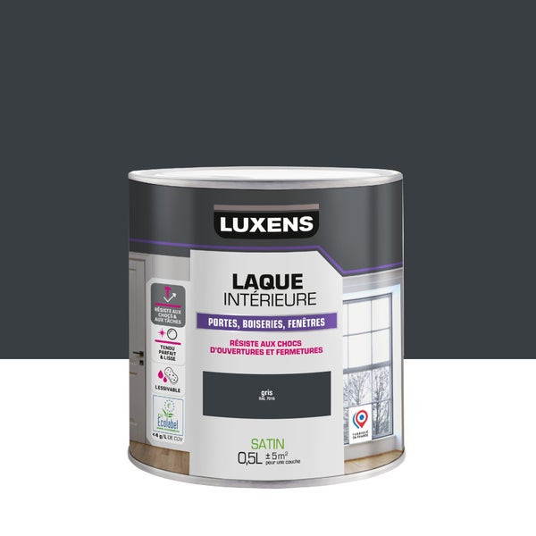 Peinture boiserie, grey ral satin, LUXENS, Laque, 0.5l