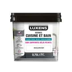 Vernis cuisine et bain LUXENS, incolore mat, 0.75l