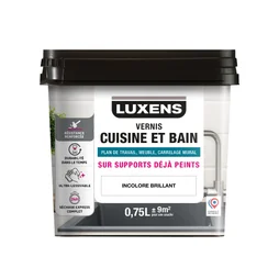Vernis cuisine et bain LUXENS, incolore brillant, 0.75l