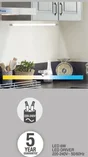 Réglette LED intégrée Vilni L.40 cm, 6 W, blanc neutre INSPIRE