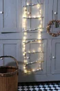 Echelle déco en bois led, blanc