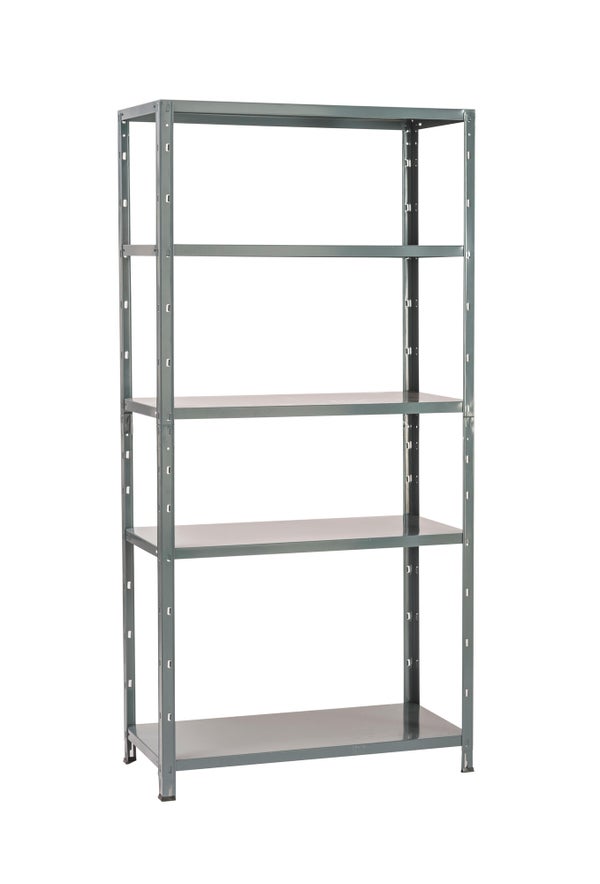 Etagère métal SPACEO 5 tablettes H.90 x l.187 x P.40 cm gris