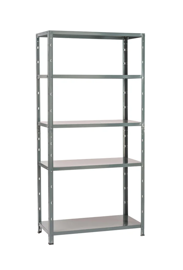 Etagère métal SPACEO 5 tablettes H.90 x l.187 x P.40 cm gris