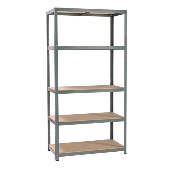 Etagère acier époxy SPACEO, 5 tablettes l.100xH.196xP.5