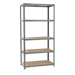 Etagère acier époxy SPACEO, 5 tablettes l.100xH.196xP.5