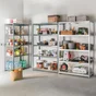 Etagère acier époxy SPACEO, 5 tablettes l.100xH.196xP.5