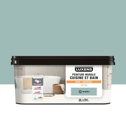 Peinture mur, plafond celadon 4 satin LUXENS Cuisine et bain 2l