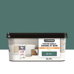 Peinture murale cuisine et bain, LUXENS, laguna 2, 2 litres