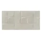 Carrelage mural 3D effet béton gris clair mat l.30 x L.60 cm Square