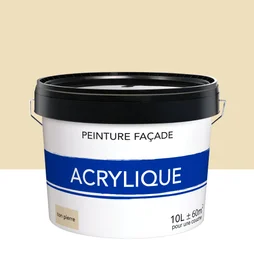 Peinture acrylique extérieure pour façade, 10 L ton pierre