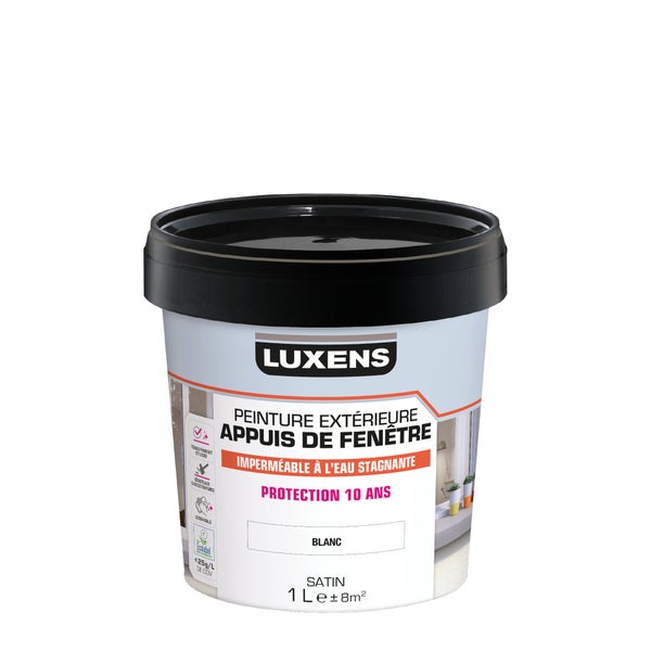 Peinture appui de fenêtre LUXENS, blanc, 1 L