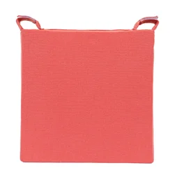 Galette de chaise Joy, déperlante, INSPIRE, lava3 rouge terracotta, 40X40, épaisseur 4cm