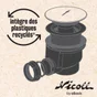 Bonde pour receveur de douche, Diam.90 mm, NICOLL