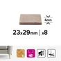 Lot de 8 patins feutre adhésif STANDERS  marron 23x29mm