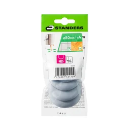 Lot de 4 patins gliss+adhésif STANDERS  gris 50mm