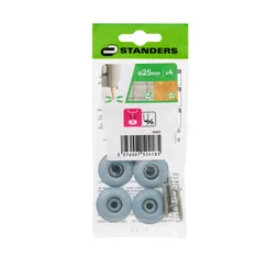 Lot de 4 patins gliss+vis STANDERS  marron 25mm
