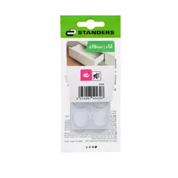 Lot 12 domes antigliss+adhésif STANDERS.transparent 19mm