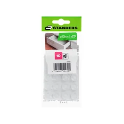 Lot 20 domes antigliss+adhésif STANDERS.transparent 13mm
