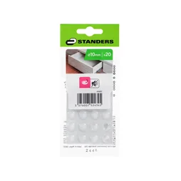 20 domes antigliss+adhésif STANDERS.transp 10mm