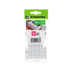 Lot de 24 domes antigliss+adhésif STANDERS.transp 8mm