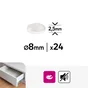 Lot de 24 domes antigliss+adhésif STANDERS.transp 8mm