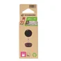 Lot 32 patins+clou plastique marron 20mm