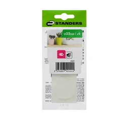 Lot 4 pastilles mince adhesive translucide 33mm