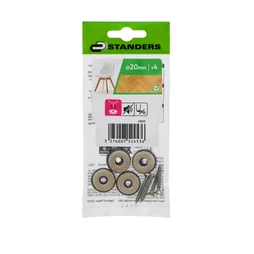 Lot de 4 patins feutre à visser  beige d20mm
