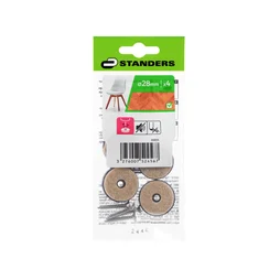 Lot de 4 patins feutre à visser  beige d28mm