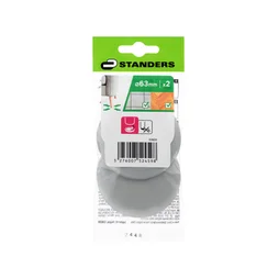 Lot de 2 patins gliss+adhésif STANDERS gris 63mm