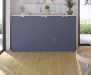 Façade extérieure de tiroir SPACEO Evo'M Delhi Bleu marine H.38,1 X L.59,7 cm