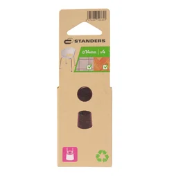 Lot de 4 embouts enveloppant plastique  STANDERS noir 14mm