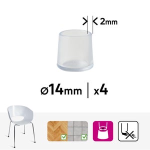 Lot de 4 embouts enveloppant transparent 12-14mm