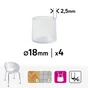 Lot de 4 embouts enveloppant transparent 18mm