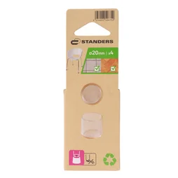 Lot de 4 embouts enveloppant transparent 20mm