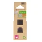 Lot de 4 embouts plastique STANDERS noir 22x22mm