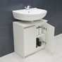 Meuble sous-lavabo l.61 x H.64 x P.35 cm, blanc, Nerea