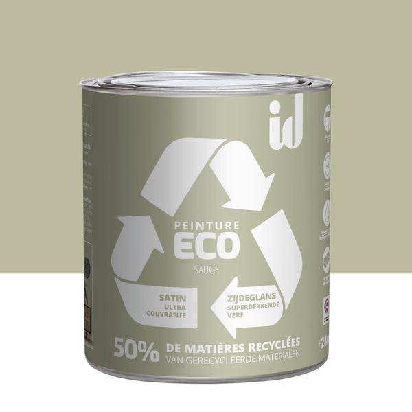 Peinture sauge mur / plafond ID Eco satiné 2 l