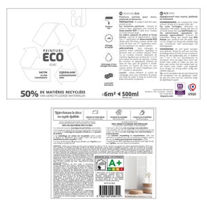 Peinture blanc mur / plafond ID Eco satiné 0.5 l