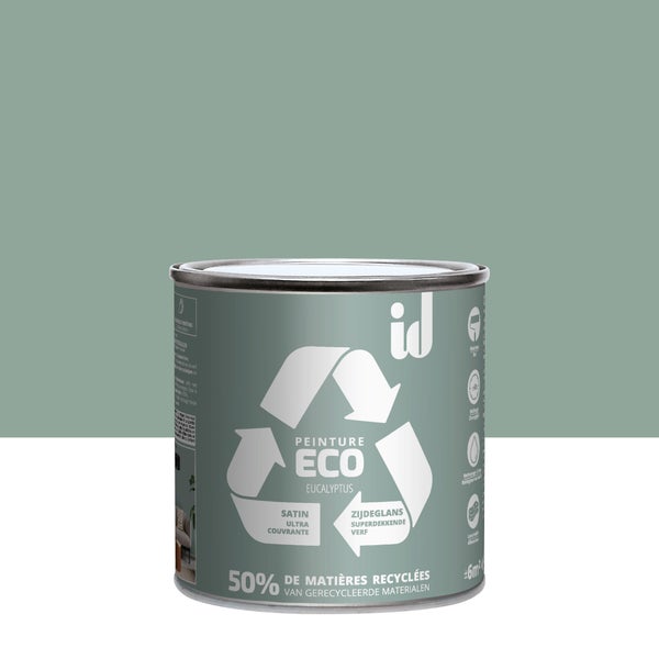 Peinture eucalyptus mur / plafond ID Eco satiné 0.5 l