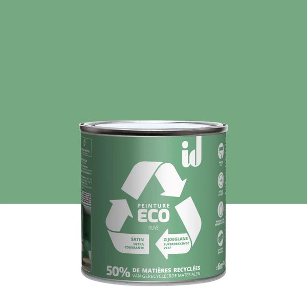 Peinture olive mur / plafond ID Eco satiné 0.5 l