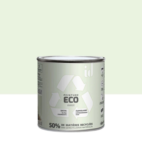 Peinture amande mur / plafond ID Eco satiné 0.5 l